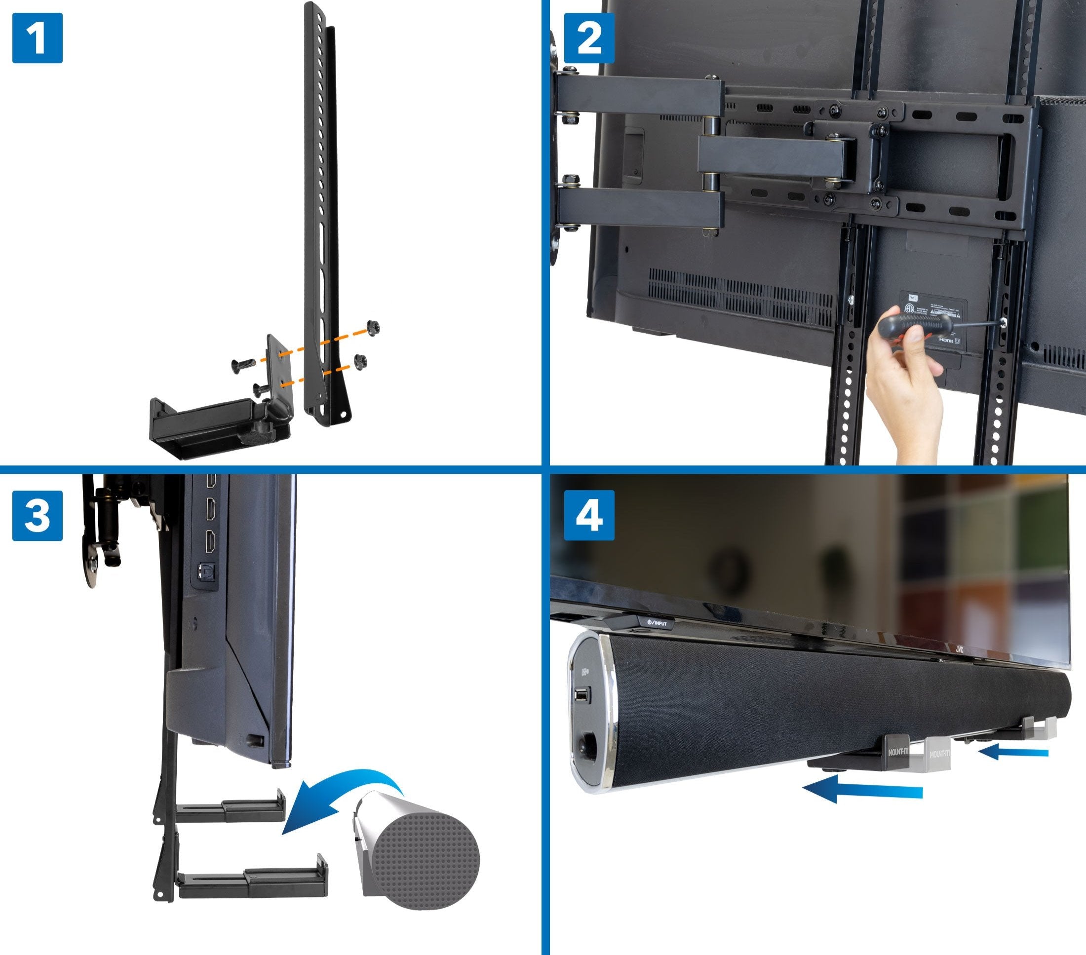 Universal Display Soundbar Mount Brackets