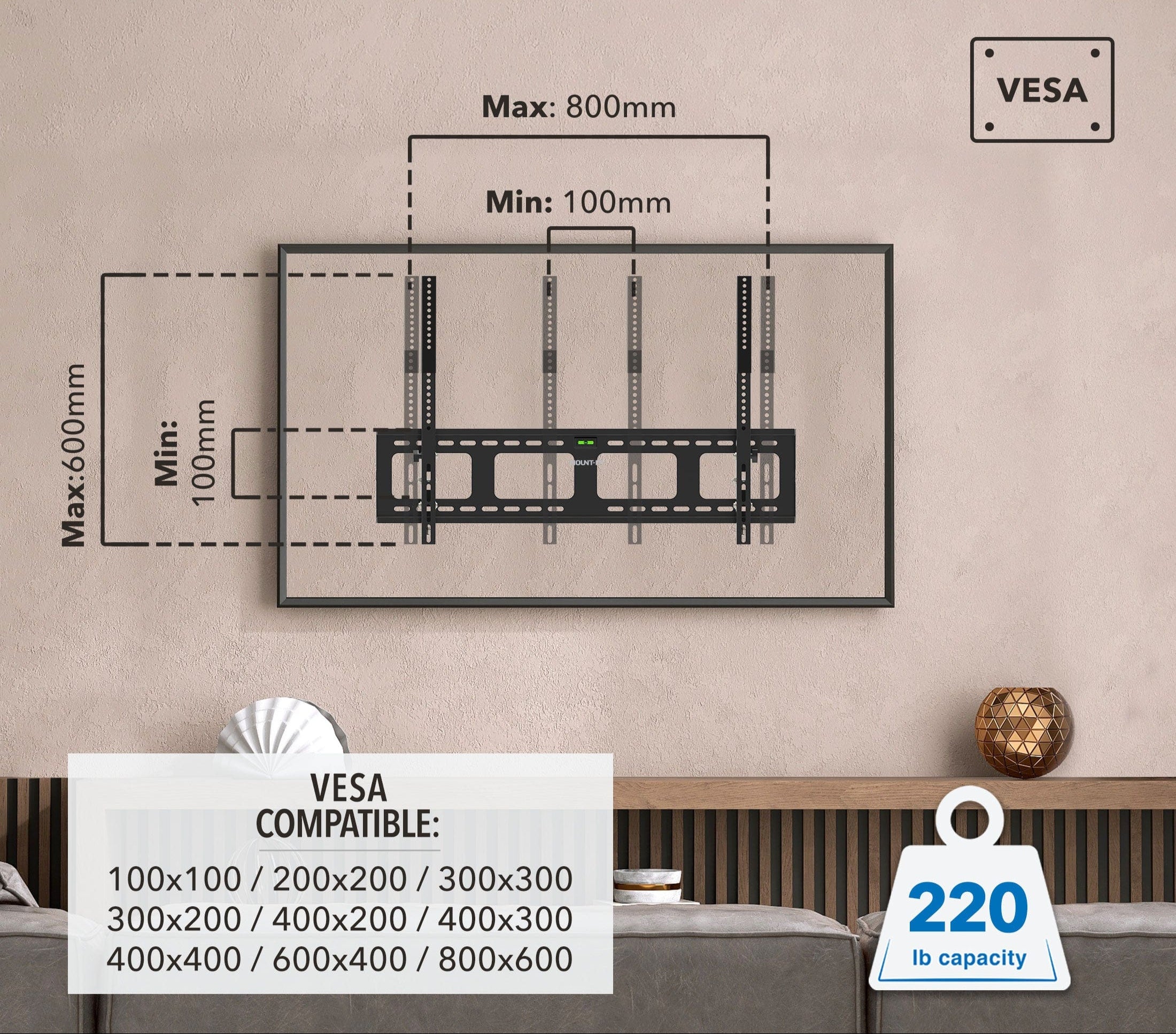 Heavy-Duty Tilting Wall Mount