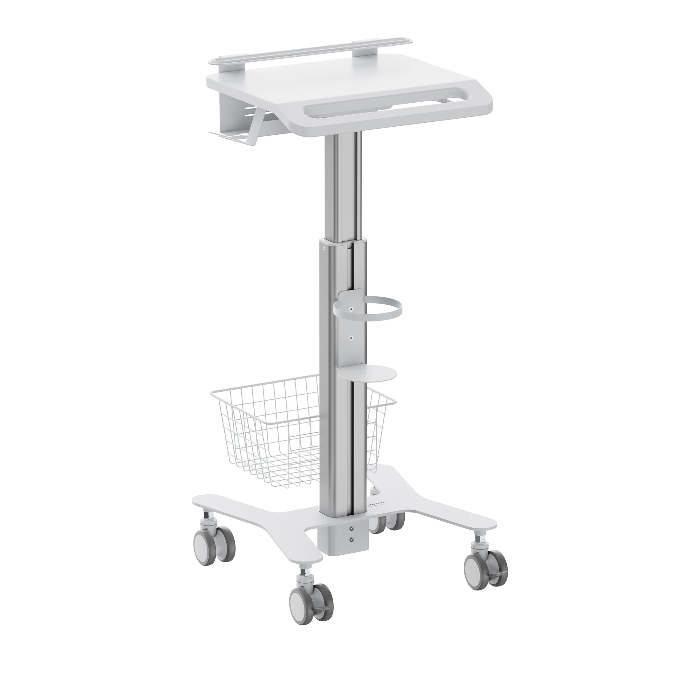 MedHub Height Adjustable Laptop Cart with Security Bar