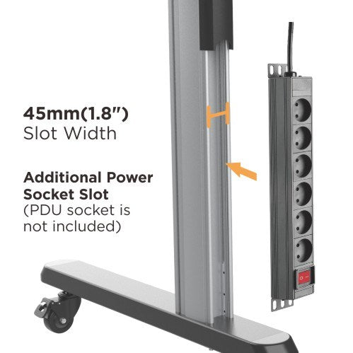 5x5 or 6X6 Unilumin UpanelS® Series Display Stand with Locking Casters, Leveling Feet, or Bolt-Down Base