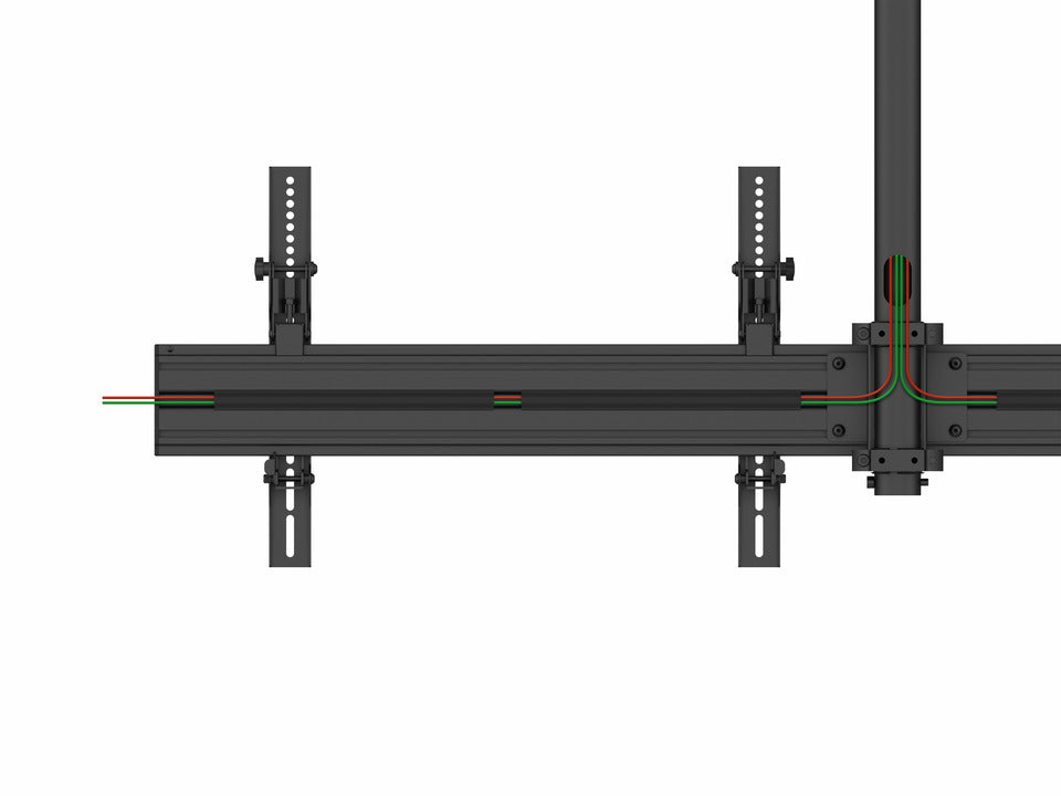 Four-Screen Three-Pole Ceiling Mount (side-by-side)