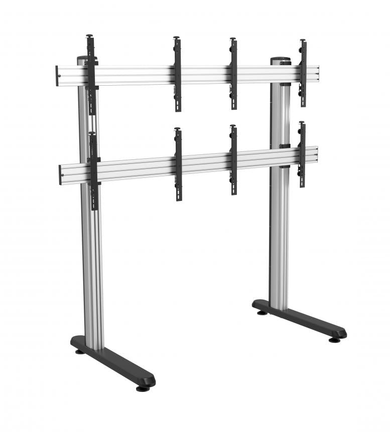 2x2 Quad-Display Stand with Leveling Feet