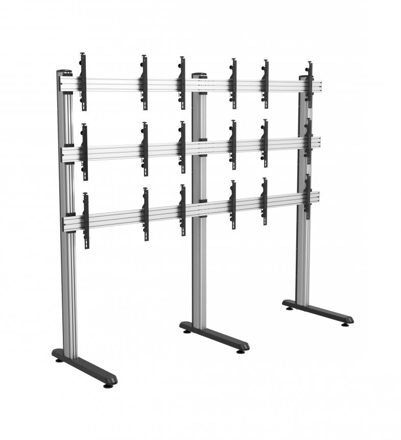 3x3 Nine-Display Stand with Leveling Feet