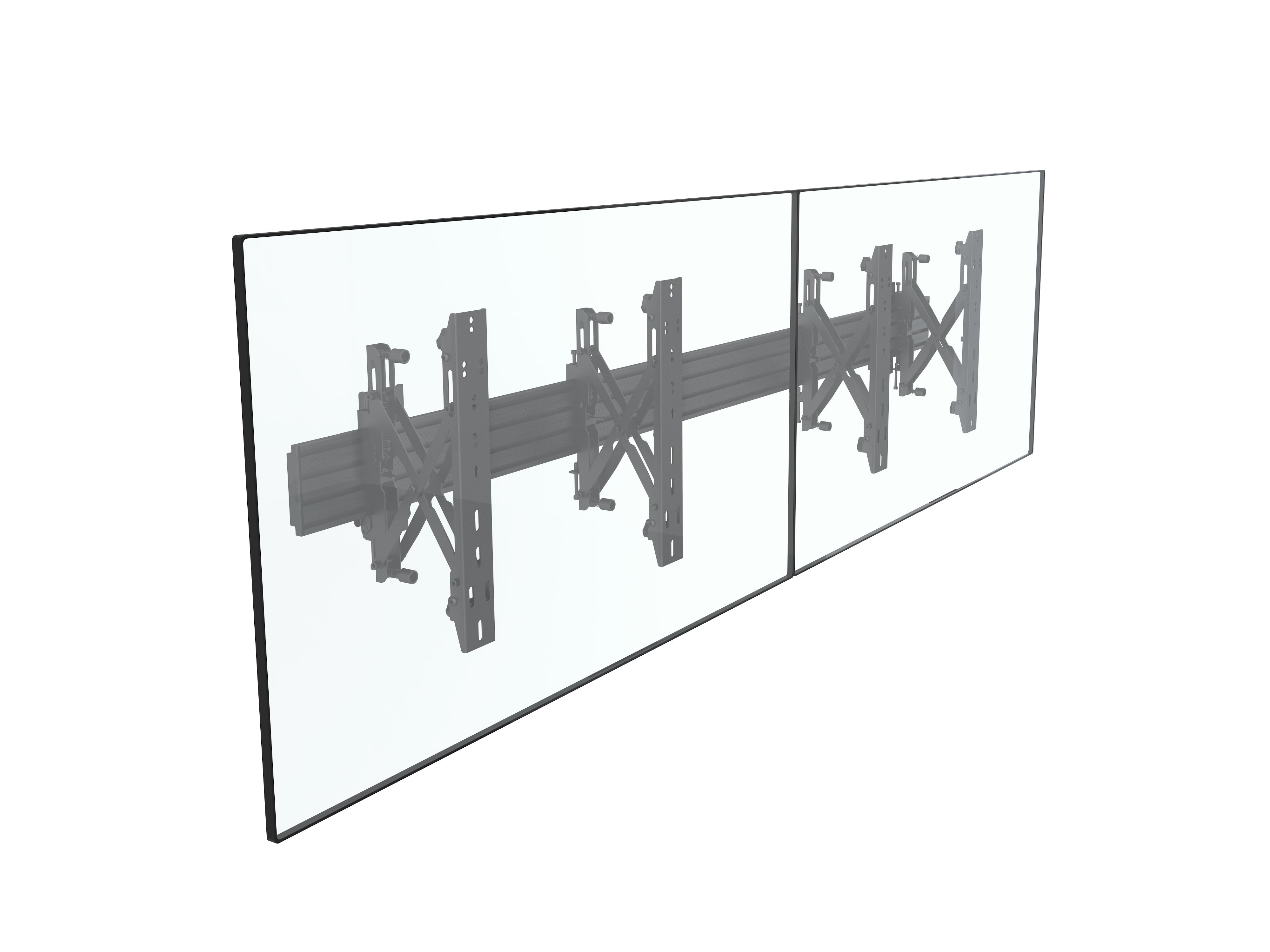 2X1 Video Wall Mount with Push-In Pop-Out Brackets