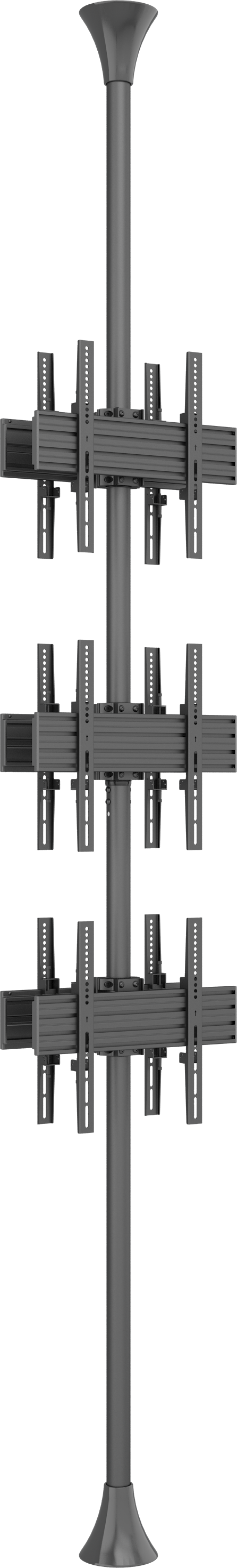 Six-Screen Single-Pole Floor-to-Ceiling Mount (Top-to-bottom Back-to-back)